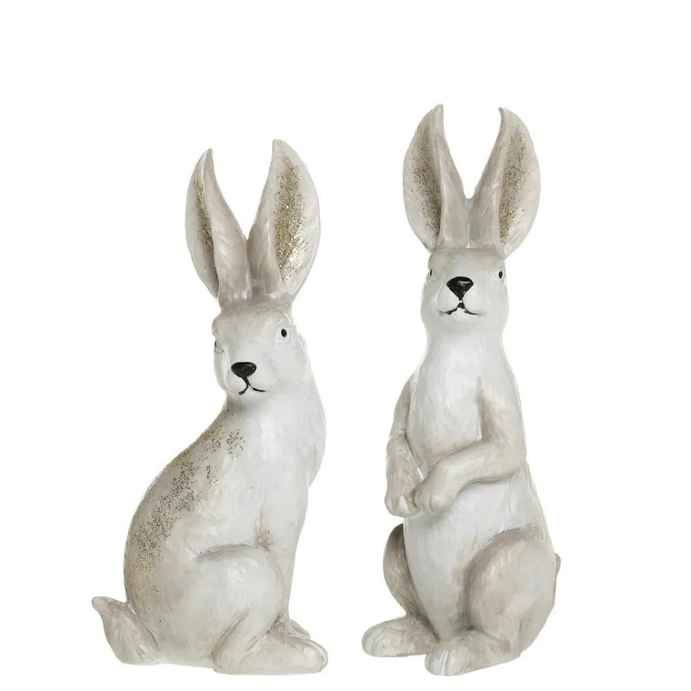 Outlet Chic Antique Kaninchen mit Glitzer im Set