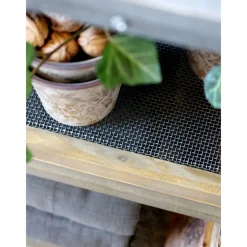 Sale Chic Antique Kücheninsel auf Rädern mit Zinktop und Regalen