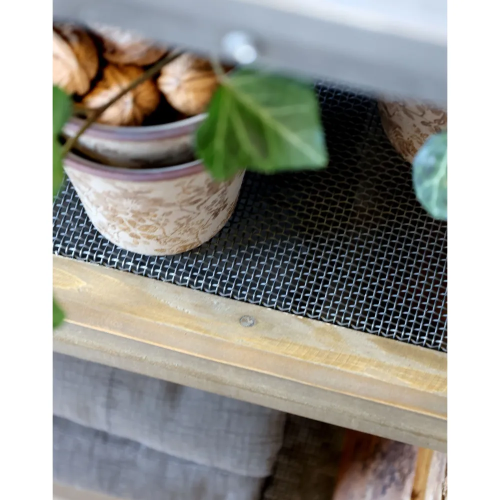 Sale Chic Antique Kücheninsel auf Rädern mit Zinktop und Regalen