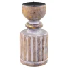 Sale Chic Antique Kerzenhalter aus Mangoholz mit Spieß