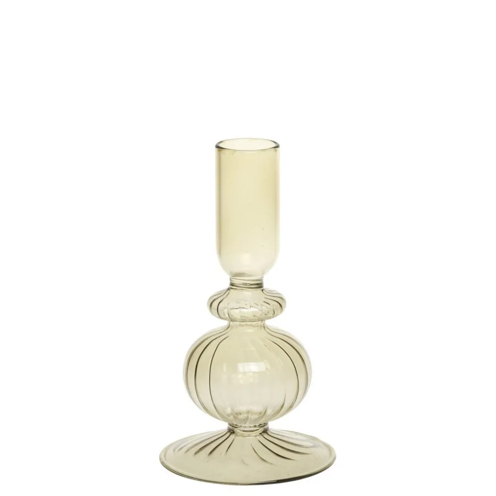 Discount Chic Antique Kerzenständer in Olivenfarbe