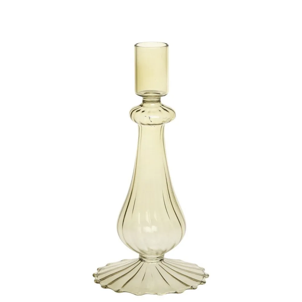 Discount Chic Antique Kerzenständer in Olivenfarbe