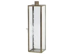 Chic Antique Kerzenständer Glas und Metall mit Schliff