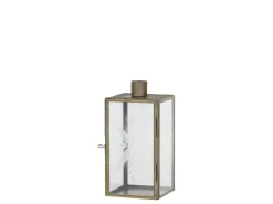 Chic Antique Kerzenständer Glas und Metall mit Schliff