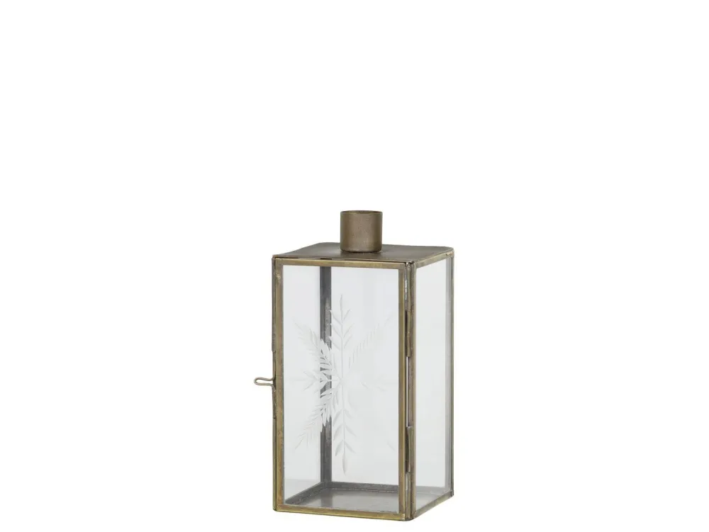 Chic Antique Kerzenständer Glas und Metall mit Schliff