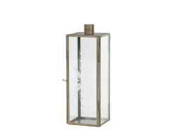 Chic Antique Kerzenständer Glas und Metall mit Schliff