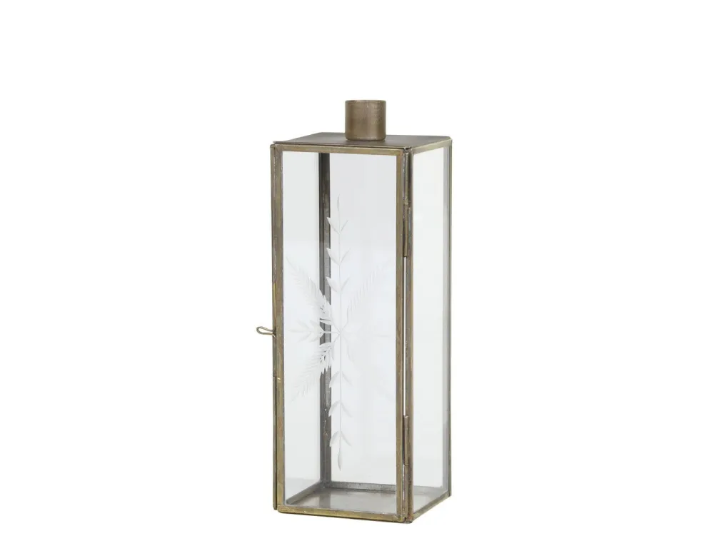 Chic Antique Kerzenständer Glas und Metall mit Schliff