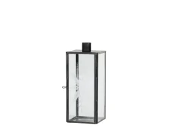 Chic Antique Kerzenständer Glas und Metall mit Schliff