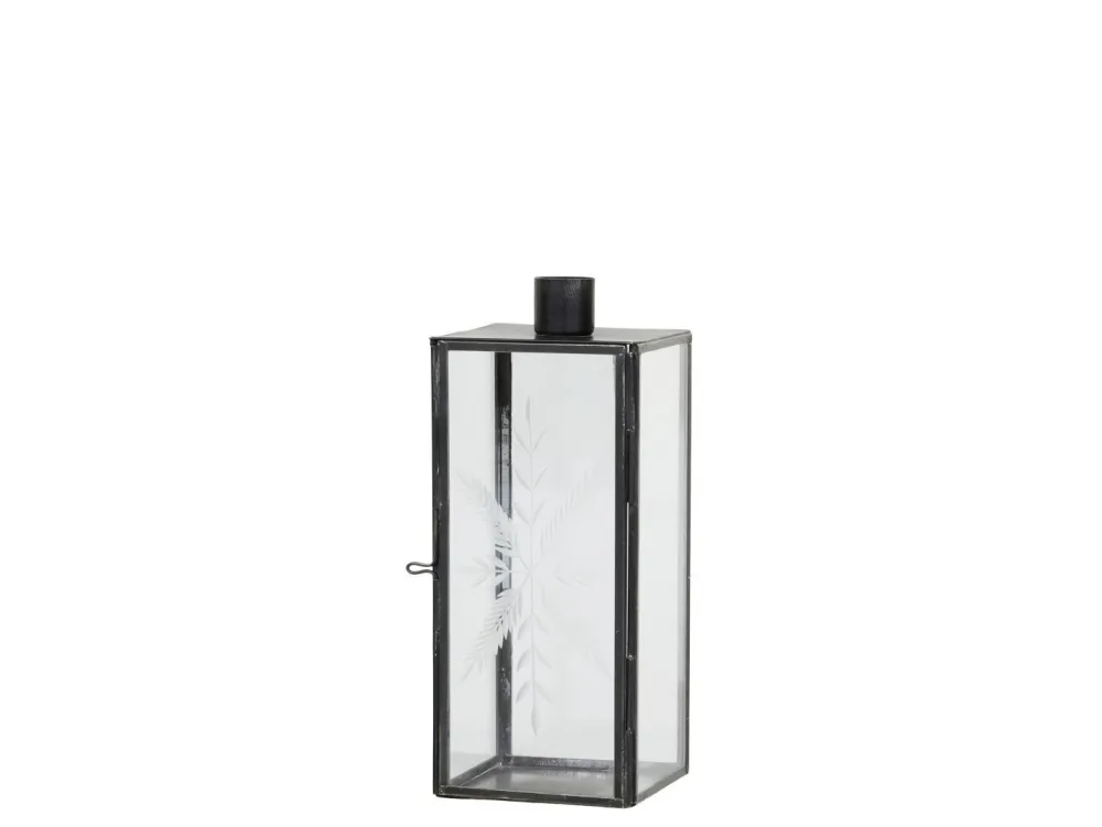 Chic Antique Kerzenständer Glas und Metall mit Schliff