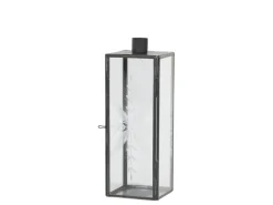 Chic Antique Kerzenständer Glas und Metall mit Schliff