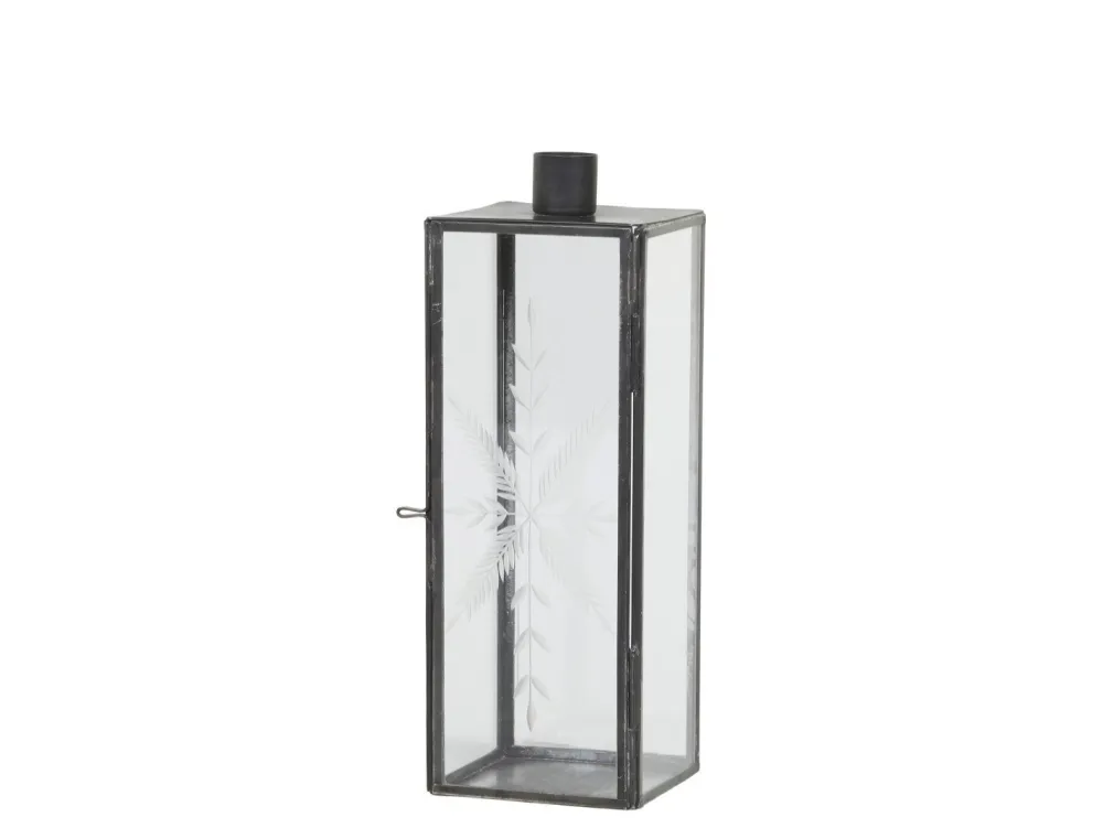 Chic Antique Kerzenständer Glas und Metall mit Schliff