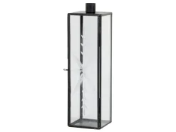 Chic Antique Kerzenständer Glas und Metall mit Schliff