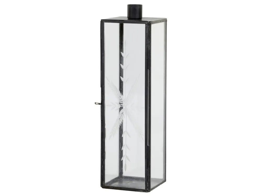 Chic Antique Kerzenständer Glas und Metall mit Schliff