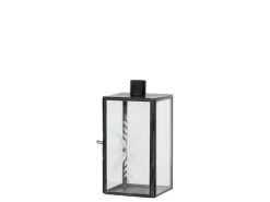 Chic Antique Kerzenständer Glas und Metall mit Schliff