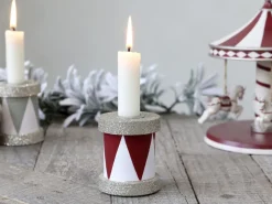 Clearance Chic Antique Kerzenständer Trommel mit Glitzer