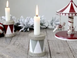 Clearance Chic Antique Kerzenständer Trommel mit Glitzer