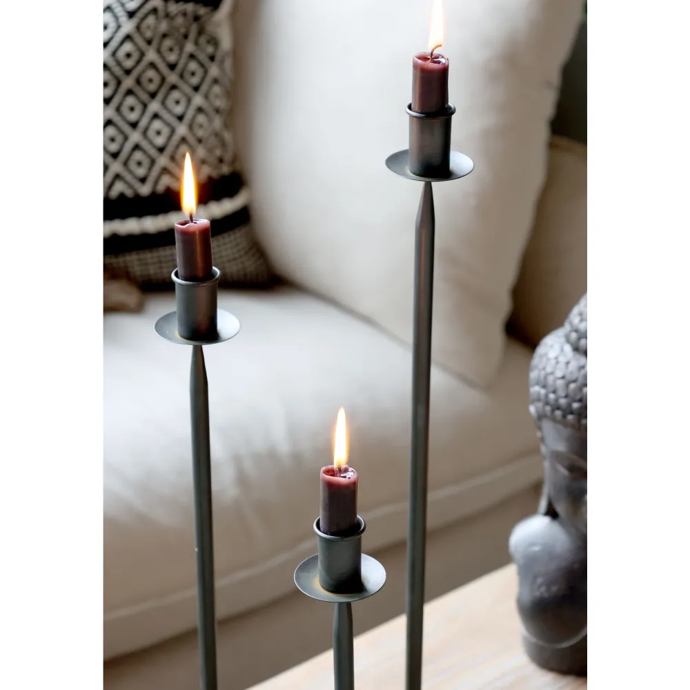 Best Chic Antique Kerzenständer antik schwarz aus Eisen