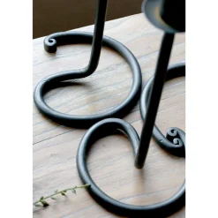 Best Chic Antique Kerzenständer antik schwarz aus Eisen