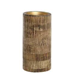 Best Chic Antique Kerzenständer für Stumpenkerze aus Mangoholz