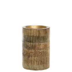 Best Chic Antique Kerzenständer für Stumpenkerze aus Mangoholz