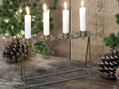 Hot Chic Antique Kerzenständer mit 4 Haltern für Stabkerzen