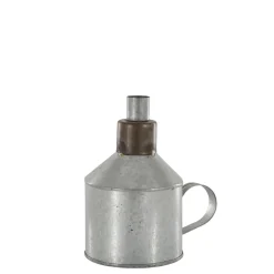 Outlet Chic Antique Kerzenständer für Stabkerzen, mit Henkel, Zink