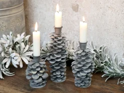 Hot Chic Antique Kerzenständer Zapfen