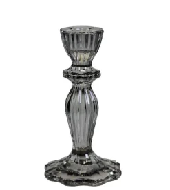Chic Antique Kerzenständer aus Glas mit Spitzenkante