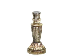 Discount Chic Antique Kerzenständer Glas antique Kupfer