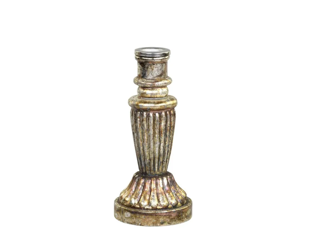 Discount Chic Antique Kerzenständer Glas antique Kupfer