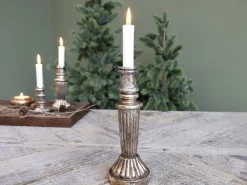 Discount Chic Antique Kerzenständer Glas antique Kupfer