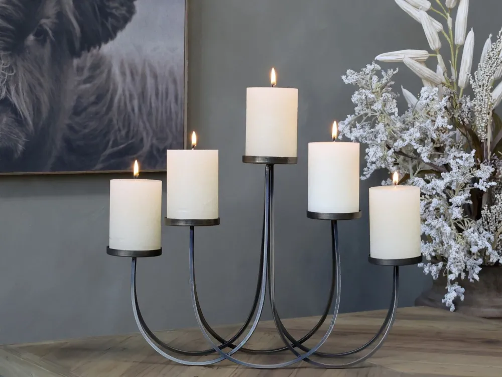 Discount Chic Antique Kerzenständer für 5 Stumpenkerzen