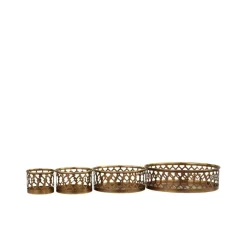 Clearance Chic Antique Kerzentablett mit Dekor 4er-Set