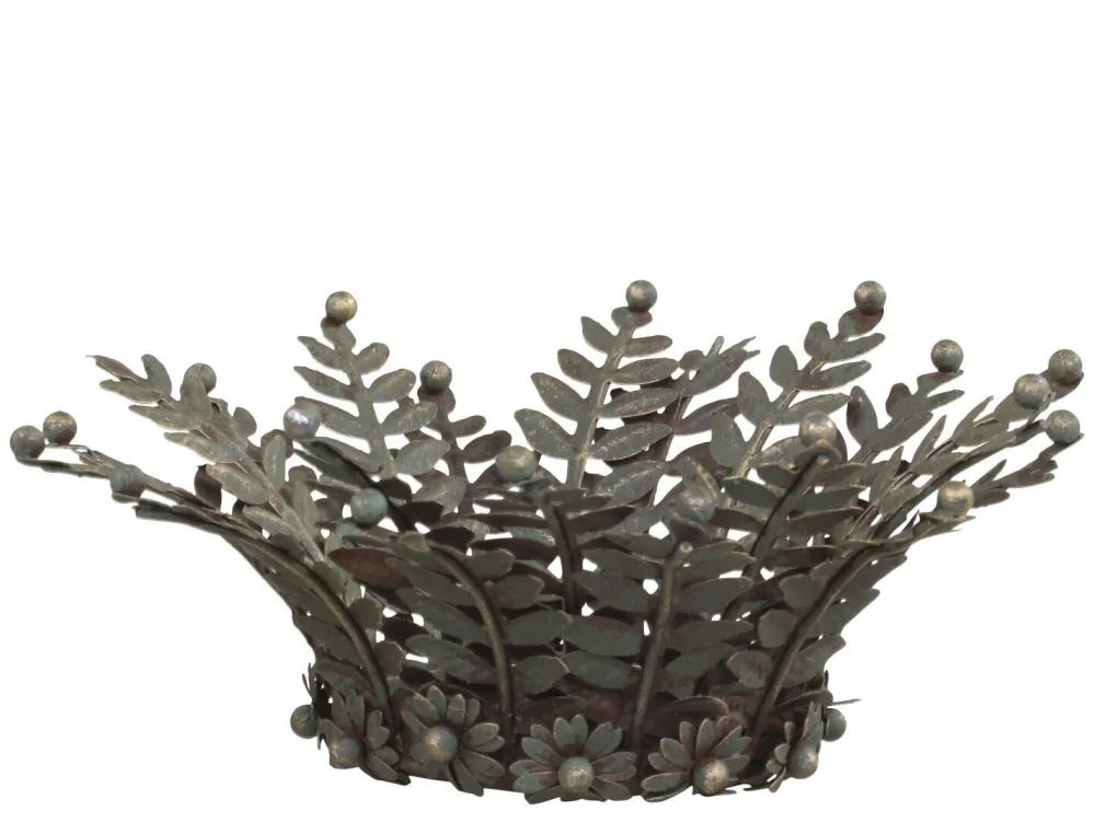 Hot Chic Antique Kerzentablett mit Blättern