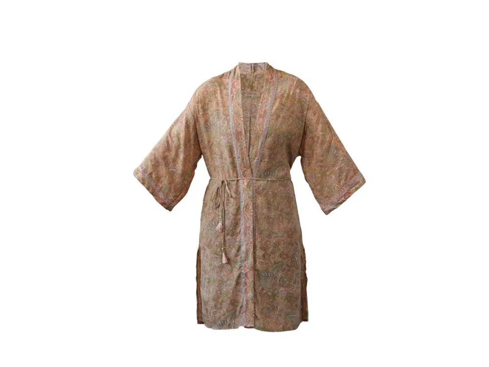 Sale Chic Antique Kimono mit Bindegürtel
