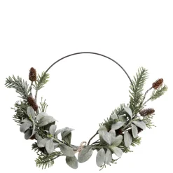 Outlet Chic Antique Künstlicher Fleur Kranz mit Wollziest und Beeren zum Aufhängen