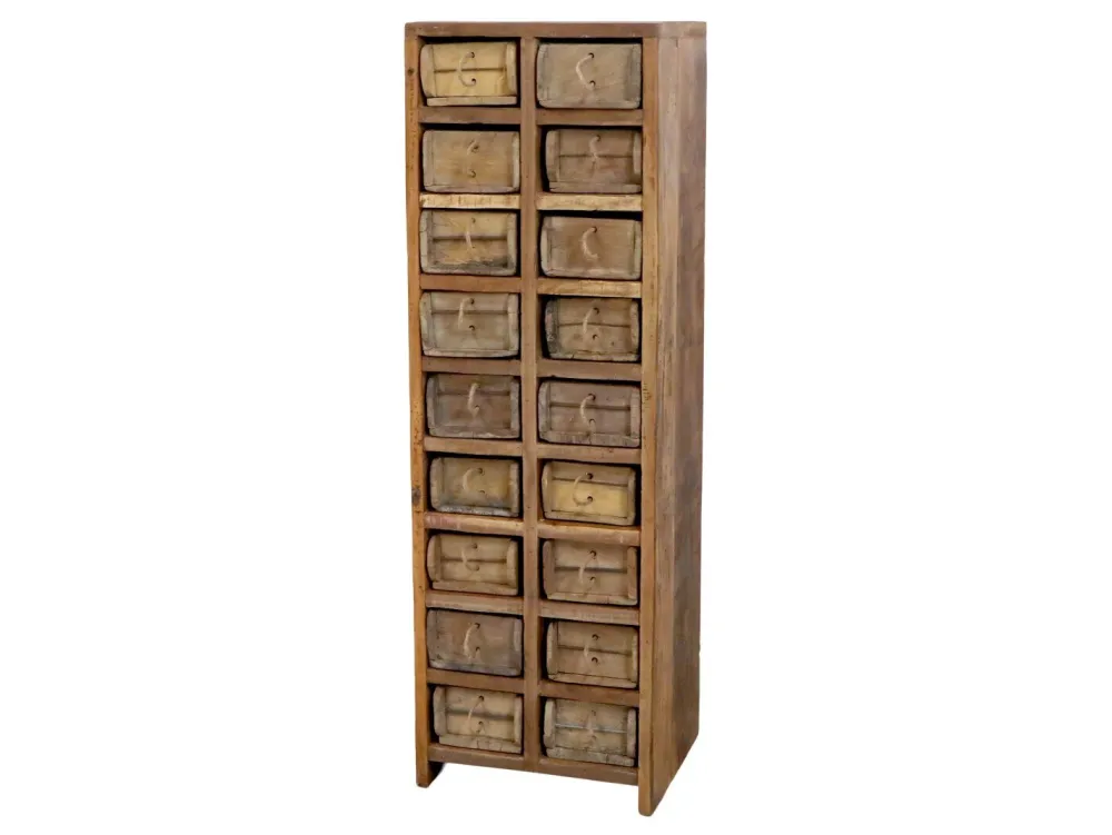 New Chic Antique Kommode mit 18 Ziegelformen Grimaud