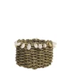 Hot Chic Antique Korb geflochten mit Muscheln