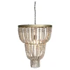 Hot Chic Antique Kronleuchter mit Holzperlen