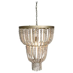 Hot Chic Antique Kronleuchter mit Holzperlen
