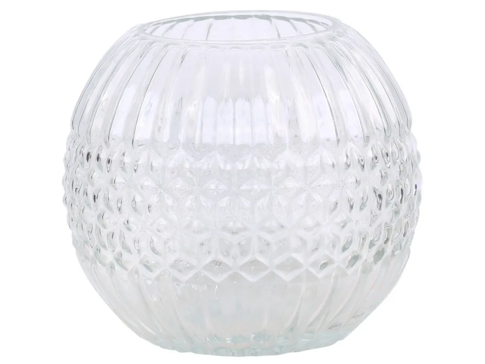 Best Chic Antique Kugelvase mit Rillen