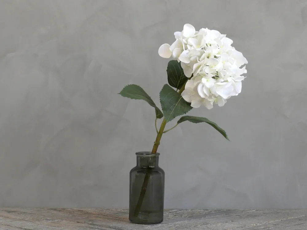 Hot Chic Antique Kunstblume Hortensie mit Blätter