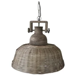 Outlet Chic Antique Lampe aus Rattangeflecht