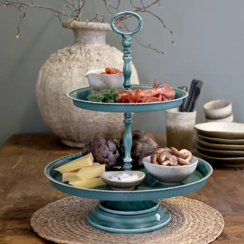 Chic Antique Landhaus Etagere mit Tabletts