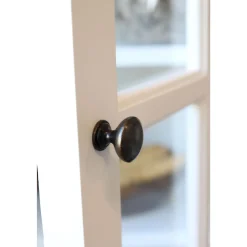 Discount Chic Antique Landhaus Vitrinenschrank Marseille mit 4 Türen und 4 Schubladen