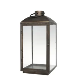 Discount Chic Antique Laterne Antik Messing in 2 Größen