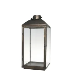 Discount Chic Antique Laterne Antik Messing in 2 Größen