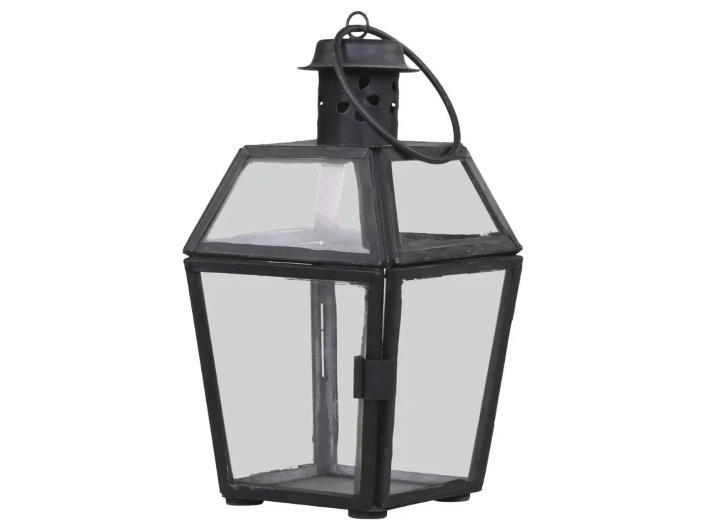 Online Chic Antique Laterne aus Eisen und Glas