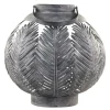 Hot Chic Antique Laterne aus Eisen mit Blattdekor