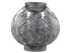 Hot Chic Antique Laterne aus Eisen mit Blattdekor